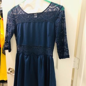 H&M Dark Blue Laced Dress